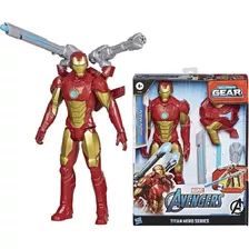 Iron Man Muñeco Figura 30 Cm Lanza Dardos Blast Gear Ironman