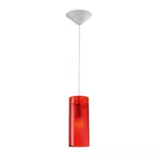 Colgante Rojo Pvc Kira 1 Luz Tulipa Plastico E27