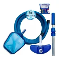 Kit Limpeza Piscina Aspirador Peneira Escova Inflável Intex