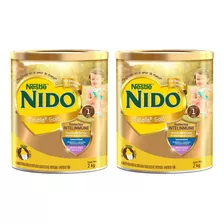 2 Latas Leche Niños Nido Excella Gold 2kg C/u 1 A 3 Años