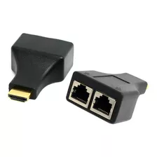 Extensor Hdmi 3d 30m Via 2 Cabo De Rede Rj45 Cat5/6