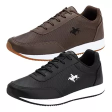 Kit 2 Pares De Tênis Masculino Sapatenis Casual Da Polo Vili