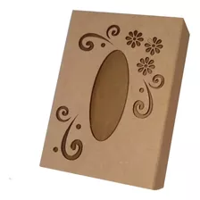 Caixa Porta Lenço Decorado Flor Mdf Madeira R421