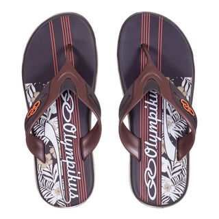 Chinelo Olympikus Estampa Sydney Chocolate Bege