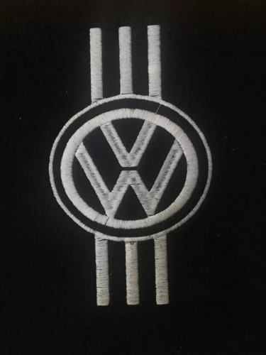 Kit 4 Tapetes Alfombra Logo Blanco Vw Derby 2005 Foto 4