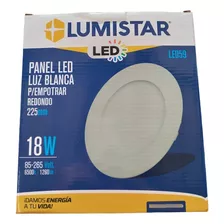 Panel Luz Led Luz Blanca P/empotrar Redondo 