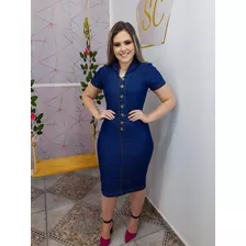 Vestido Jeans Evangélico Chemise Atacado Promoção Jandira