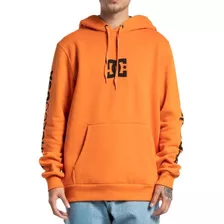 Moletom Dc Shoes Canguru Dcshoecousa Sleeve Wt23 Laranja