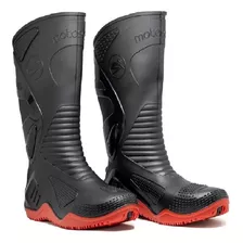 Bota Longa Chuva Impermeável Motociclista Motoboy Motosafe