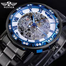 Reloj Winner Automático Con Diamantes Para Hombre