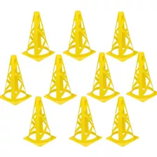 Cones Agilidade 23cm Pvc Vazado Amarelo Pista E Campo - 10un