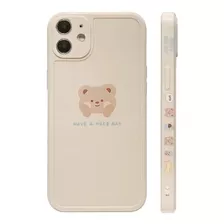 Funda Para iPhone 11 Diseño De Oso Marron - Beige