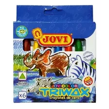 Crayones De Cera Triangulares Jovicolor Triwax X 6 Colores