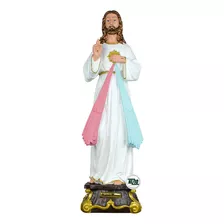 Imagem Jesus Misericordioso De Borracha Inquebrável 60cm