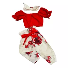 Conjunto Blogueira Rosas Natal Presente Menina Mini Diva New