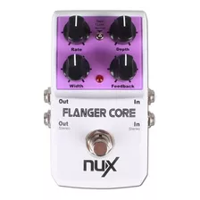 Nux Flanger Core - Pedal De Efeito Flanger Com True By Pass Branco E Roxo