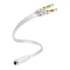 Cable Adaptador Audio Mini Plug 3,5mm A Mic Y Auricular Pc