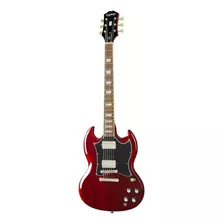 Guitarra Eléctrica Para Zurdo EpiPhone Inspired By Gibson Sg Standard De Caoba Heritage Cherry Brillante Con Diapasón De Laurel Indio