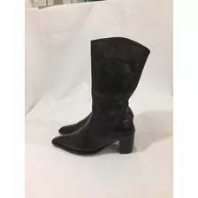 Bota Vaquera Marca Marquis N*40 Negro Usado