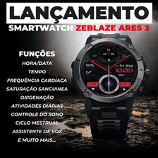 Relógio Smartwatch Militar Zeblaze Ares3 Sport Mode Ultra Hd Cor Da Caixa Preto Cor Da Pulseira Meteorite Black Cor Do Bisel Preto