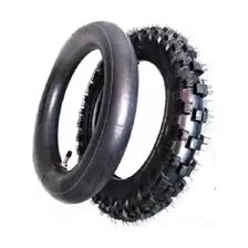 Pneu P/ Mini Moto Cross 2.50-10 C/ Cravos E Câmara Ar Aro 10