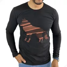 Camiseta Masculina Manga Longa Vermelha Acostamento Original