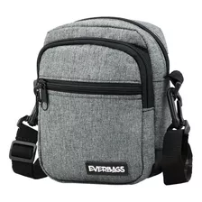 Shoulder Bag Mescla Cinza Everbags Cor Cinza-escuro