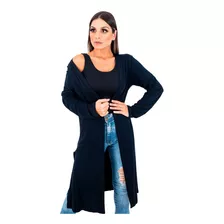 Cardigan Kimono Longo Feminino Sobretudo Casaco Casaquinho