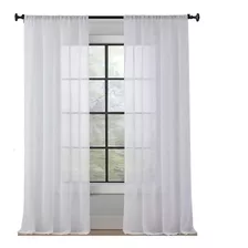 Juego De Cortinas En Tela Voile 145x250 En Modo Hogar