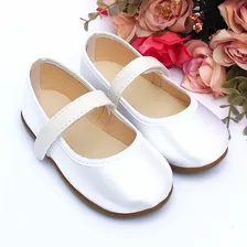 Sapatilha Velcro Infantil Branca Meninas Branco Boneca