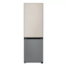 Heladera Inverter No Frost Samsung Bespoke Rb33a3070 Beige Satinado Y Gris Con Freezer 328l 220v