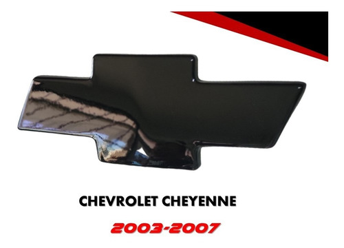 Emblema Chevrolet Cheyenne 2003-2007 Color Negro Brillante Foto 3