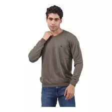 Sweater Hombre Bravo Jeans Cuello Redondo Visón T. S Al 2xl