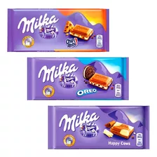 Kit 3 Un. Chocolate Milka 100g Importado - Vários Sabores