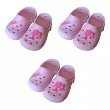 Kit 3 Pares Babuche Chinelo Infantil Menina Personagens