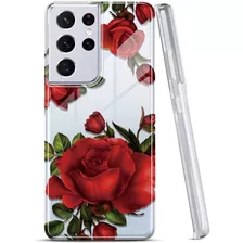 Funda Para Samsung Galaxy S21 Ultra - Con Rosas