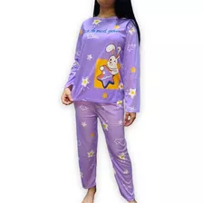 Pijama Manga Larga Diseños Mujer - Algodón