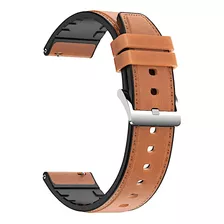 Malla 22mm Ecocuero Smartwatch Reloj Clásico O Inteligente