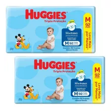 Kit C/2 Pacotes Fralda Huggies Tripla Proteção