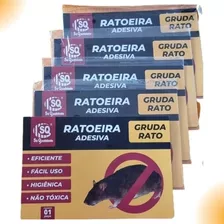 Kit 10 Ratoeira Adesiva Cola Forte Pega Rato Pragas Ratil