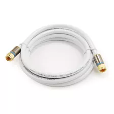 Commercial Electric Cable Coaxial Rg-6 De 6 Pies - Blanco