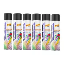 6 Tintas Spray Preto Fosco 400 Ml Mundial Prime