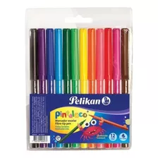 Marcador Pelikan Pintaloco X12 Colores