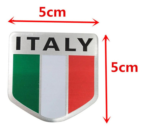 Emblema Metlico Bandera Italia Auto Fiat Ferrari Moto Vespa Foto 9