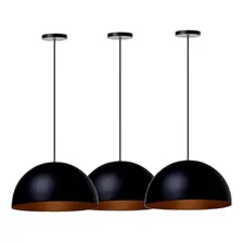 Meia Lua 30 Cm Kit 3 Luminária Decoração Sala Balcão Cozinha