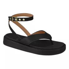 Sandalia Papete Feminina Flatform De Dedo Casual Confortável