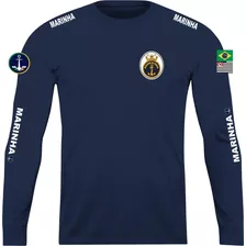 Camisa Manga Longa Marinha Do Brasil Esquadra 