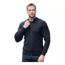 Blusa De Frio Masculina Com Zíper Suéter Casaco Trico