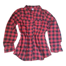 Camisa Xadrez Plus Size Manga Longa Feminina Flanelada Moda