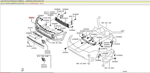 Parachoque Delantero Original Mitsubishi L200 2.4 2016-2019 Foto 6